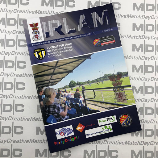 2021/22 #02 Irlam v Congleton Town NWCFL 03.08.21 Programme