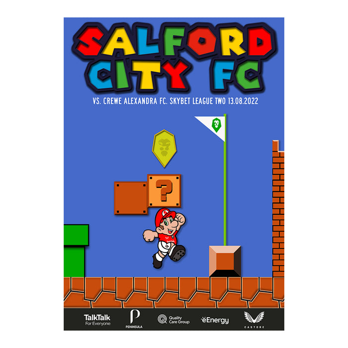 2022/23 #02 Salford City v Crewe Alexandra SkyBet League 2 13.08.22 Programme