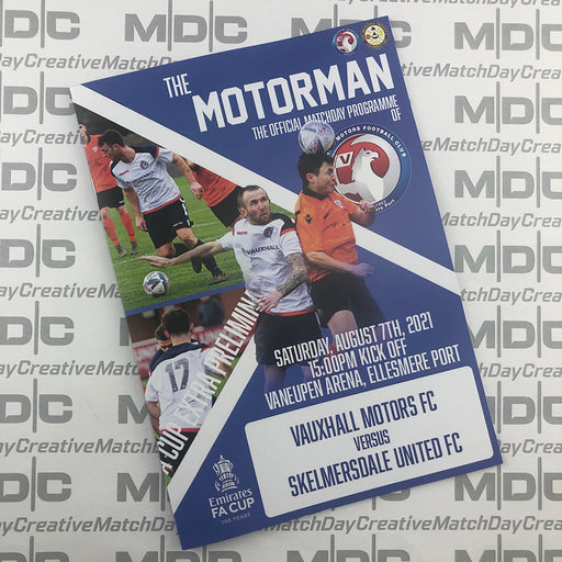 2021/22 #02 Vauxhall Motors v Skelmersdale United FA Cup 07.08.21 Programme