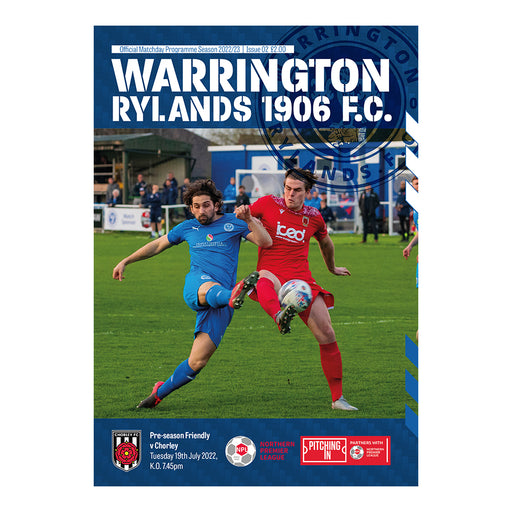 2022/23 #02 Warrington Rylands v Chorley 19.07.22 Pre-season Programme