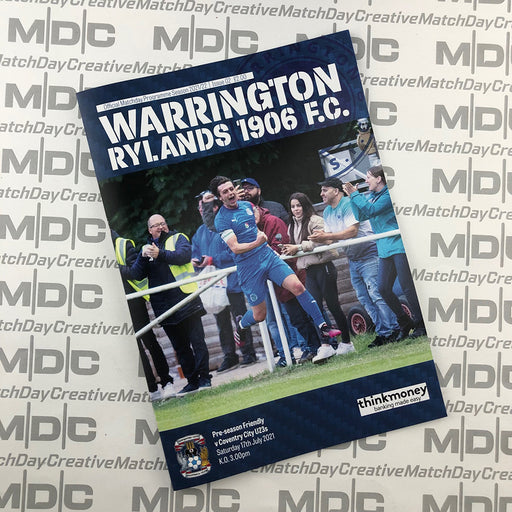 2021/22 #02 Warrington Rylands v Coventry City U23's 17.07.21 Preseason Programme