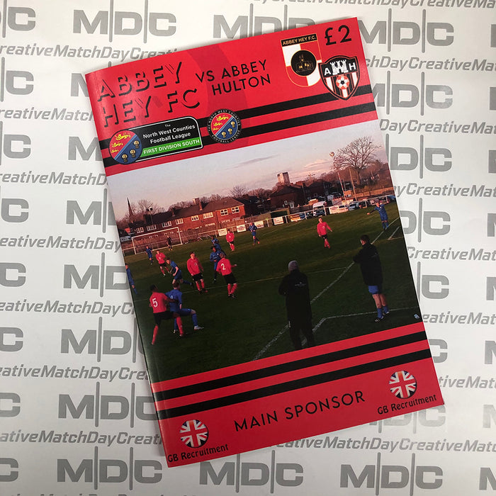 2020/21 #03 Abbey Hey v Abbey Hulton United 18.12.20 Programme