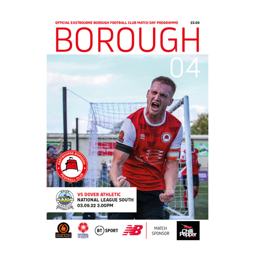 2022/23 #04 Eastbourne Borough v Dover Athletic National League South 03.09.22 Printed Programme