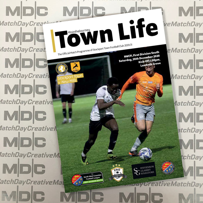 2020/21 #04 Stockport Town v New Mills NWCFL 26.12.20 Printed Programme