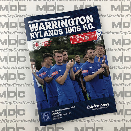 2021/22 #04 Warrington Rylands v Leek Town 14.08.21 NPL Programme