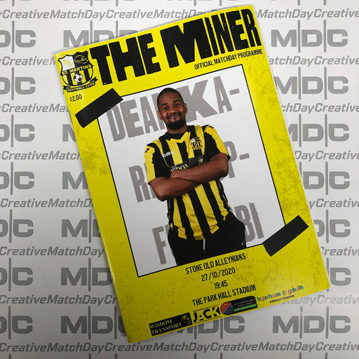 St Martins v Stone Old Alleynians Programme