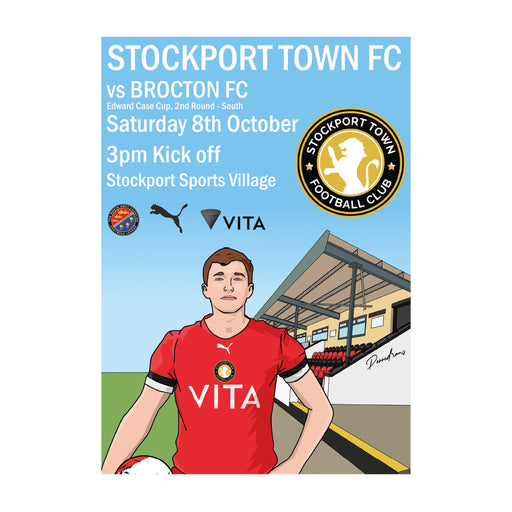 2022/23 #05 Digital Stockport Town v Brocton NWCFL The Edward Case Cup 2nd Round South 08.10.22 Digital PDF Programme