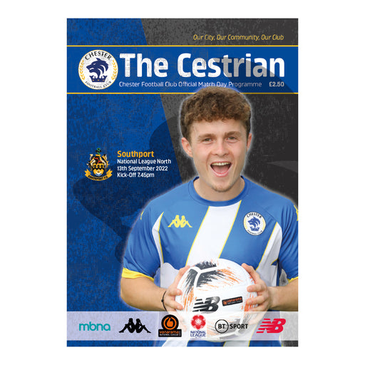 2022/23 #06 Chester v Southport National League North 13.09.22 Printed Programme
