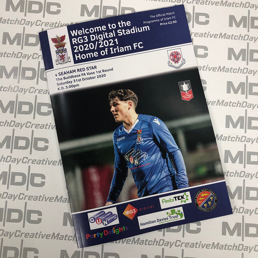 Irlam v Seaham Red Star Programme