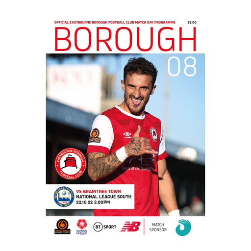 2022/23 #08 Eastbourne Borough v Braintree Town National League South 22.10.22 Printed Programme