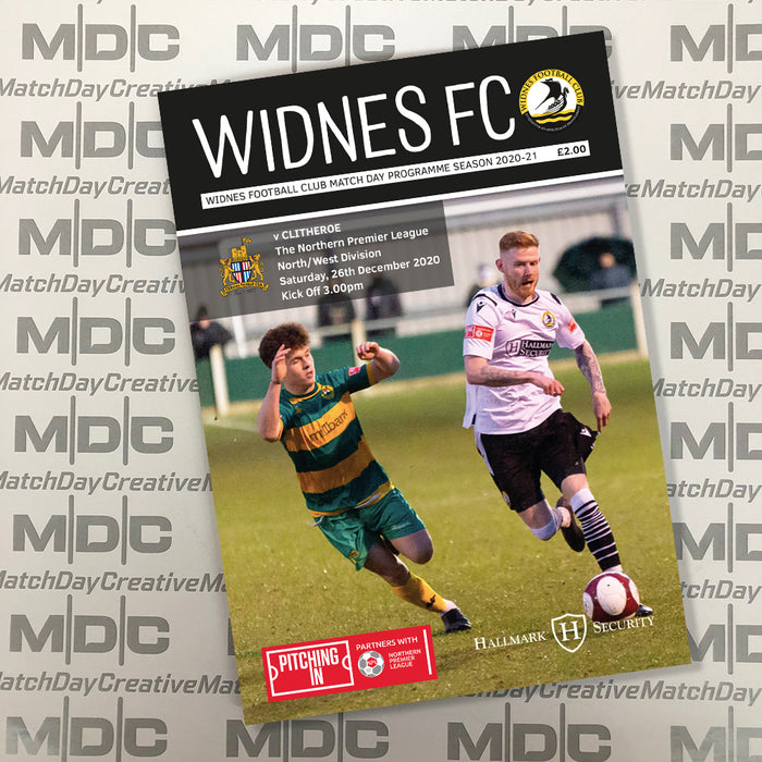 2020/21 #08 Widnes v Clitheroe NPL 26.12.20 Printed Programme