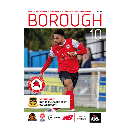 2022/23 #10 Eastbourne Borough v Cheshunt National League South 05.11.22 Printed Programme