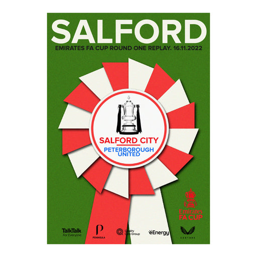 2022/23 #10 Salford City v Peterborough United FA Cup Round One Replay 16.11.22 Programme