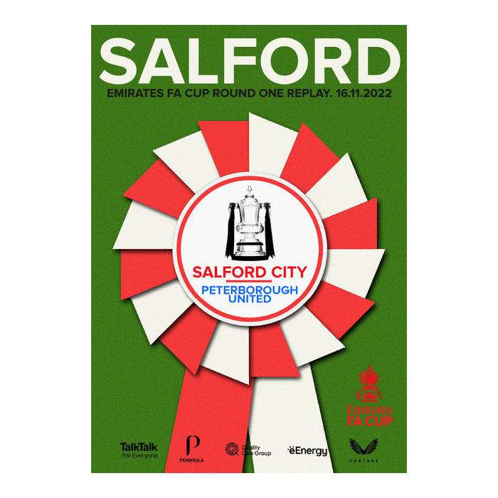2022/23 #10 Salford City v Peterborough United FA Cup Round One Replay 16.11.22 Programme