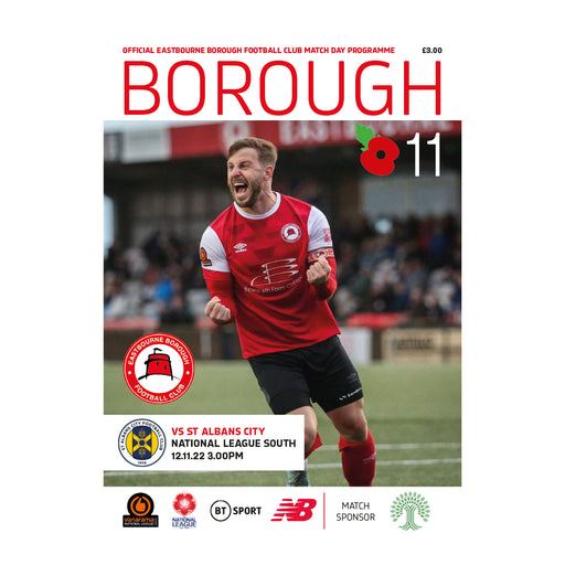 2022/23 #11 Eastbourne Borough v St Albans City National League South 12.11.22 Printed Programme