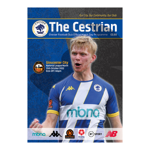 2022/23 #12 Chester v Gloucester City National League North 25.10.22 Printed Programme