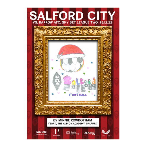 2022/23 #12 Salford City v Barrow SkyBet League 2 26.12.22 Programme