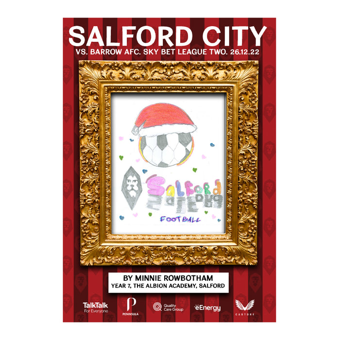2022/23 #12 Salford City v Barrow SkyBet League 2 26.12.22 Programme