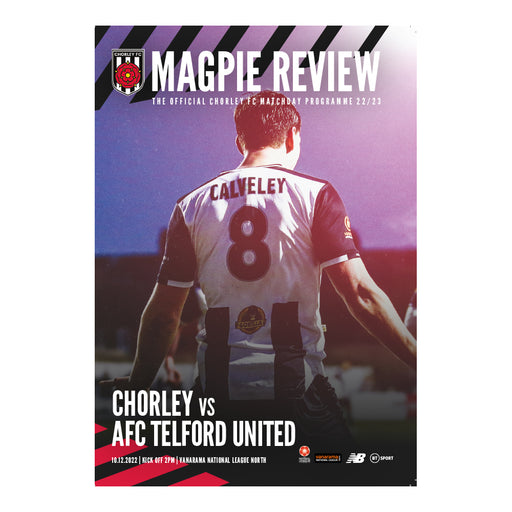 2022/23 #15 Chorley v AFC Telford United National League North 12.12.22 Printed Programme