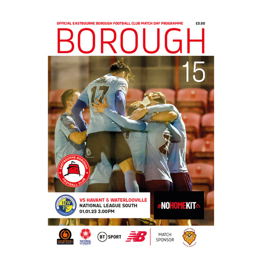2022/23 #15 Eastbourne Borough v Havant & Waterlooville National League South 01.01.23 Printed Programme
