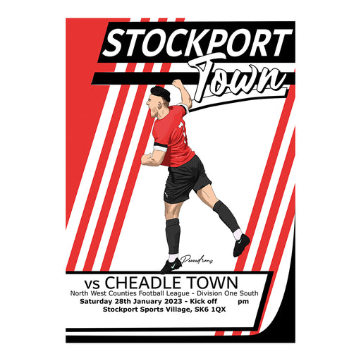 2022/23 #15 Stockport Town v Cheadle Town NWCFL 29.01.23 Printed Programme