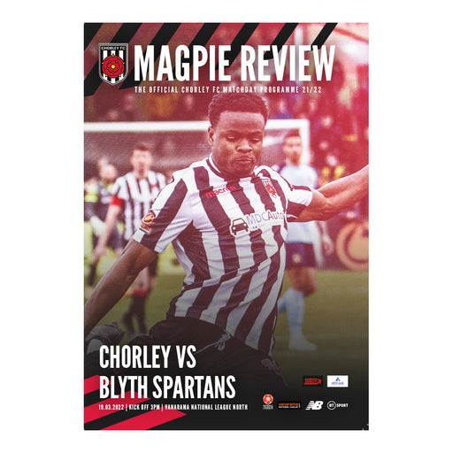 2021/22 #17 Chorley v Blyth Spartans National League North 19.03.22 Printed Programme