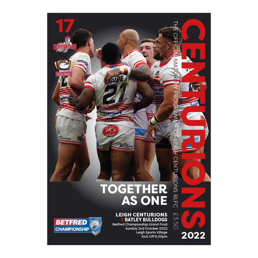 2022 #17 Leigh Centurions v Batley Bulldogs 02.10.22 Betfred Championship Grand Final Rugby League Printed Programme