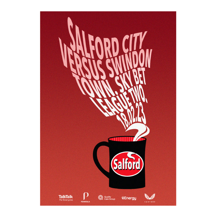 2022/23 #18 Salford City v Swindon Town SkyBet League 2 18.02.23 Programme