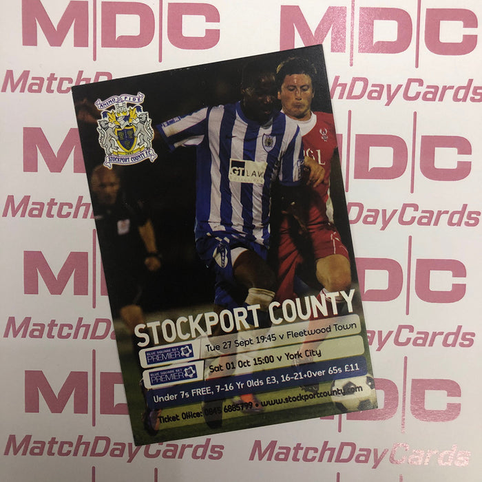 Stockport County Tom Elliott Trading Card