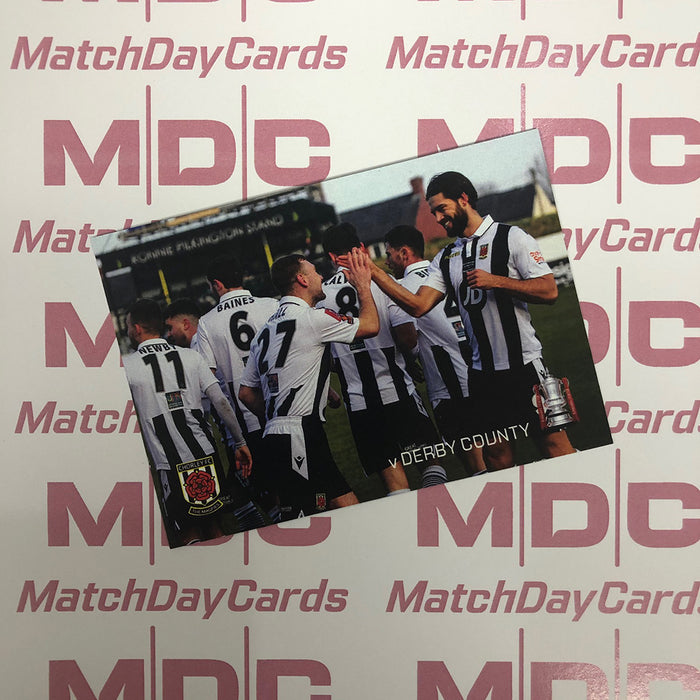 2020-21 P2 Chorley FC v Derby County Match Day Card