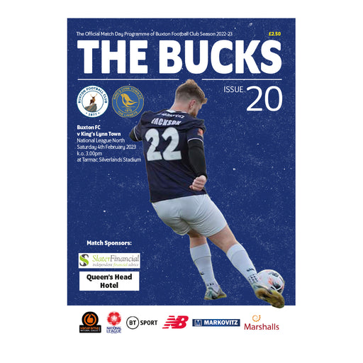 2022/23 #20 Buxton v King's Lynn Town National League North 04.02.23 Programme