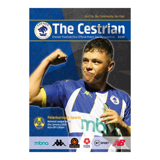 2022/23 #20 Chester v Peterborough Sports National League North 21.01.23 Printed Programme