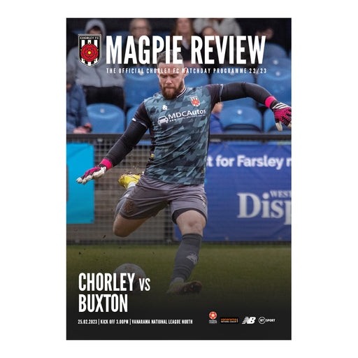 2022/23 #20 Chorley v Buxton National League North 25.02.23 Printed Programme