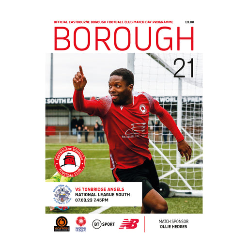 2022/23 #21 Eastbourne Borough v Tonbridge Angels National League South 07.03.23 Printed Programme