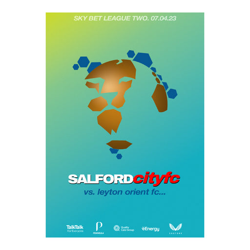 2022/23 #21 Salford City v Leyton Orient SkyBet League 2 07.04.23 Programme