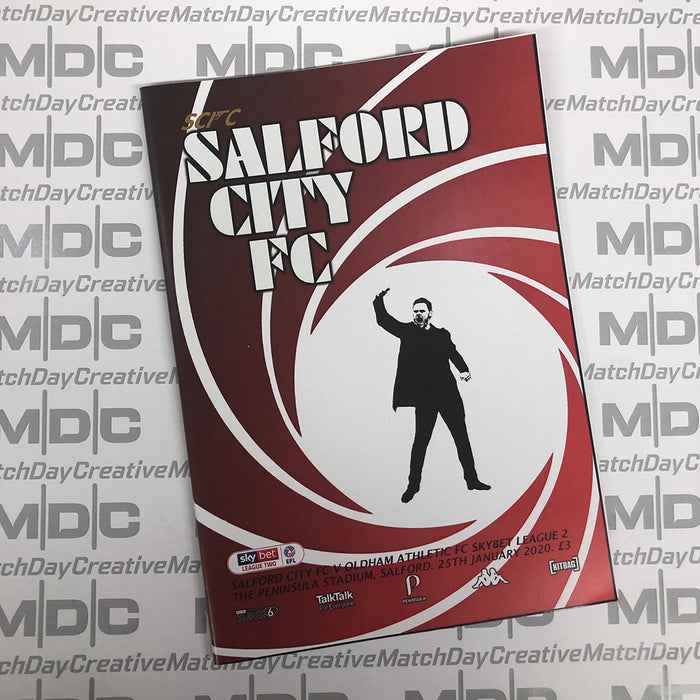 2019/20 #21 Salford City v Oldham Athletic SkyBet League 2 25.01.20 Programme