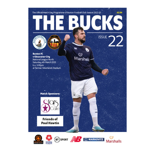 2022/23 #22 Buxton v Gloucester City National League North 04.03.23 Programme