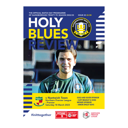 2022/23 #22 Gainsborough Trinity v Nantwich Town NPL 18.03.23 Programme