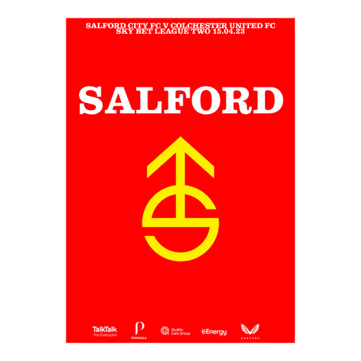  2022/23 #22 Salford City v Colchester United SkyBet League 2 15.04.23 Programme