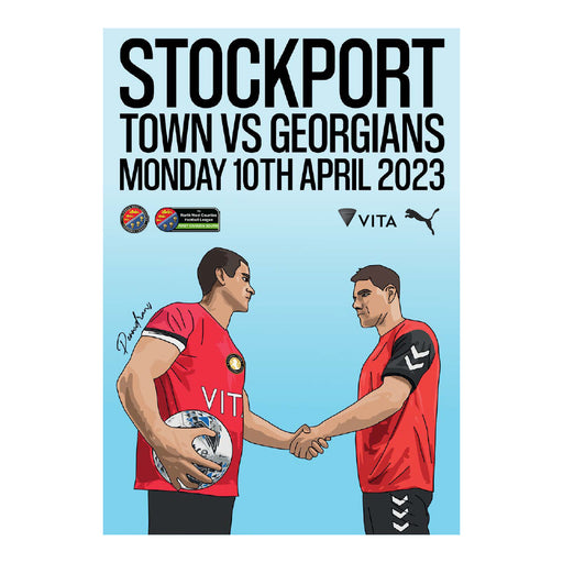 2022/23 #22 Stockport Town v Stockport Georgians NWCFL 10.04.23 Printed Programme