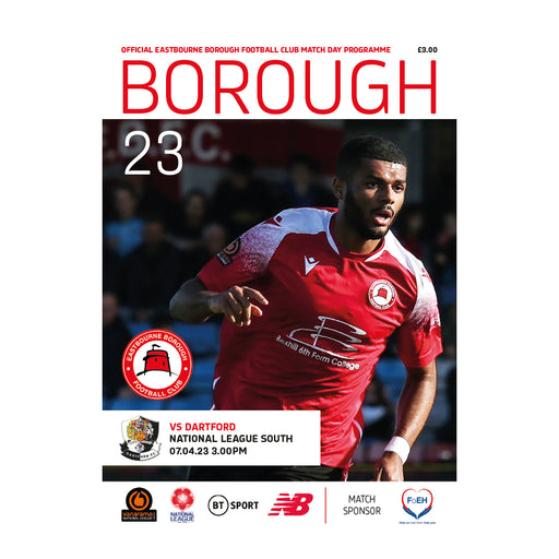 2022/23 #23 Eastbourne Borough v Dartford National League South 07.04.23 Printed Programme