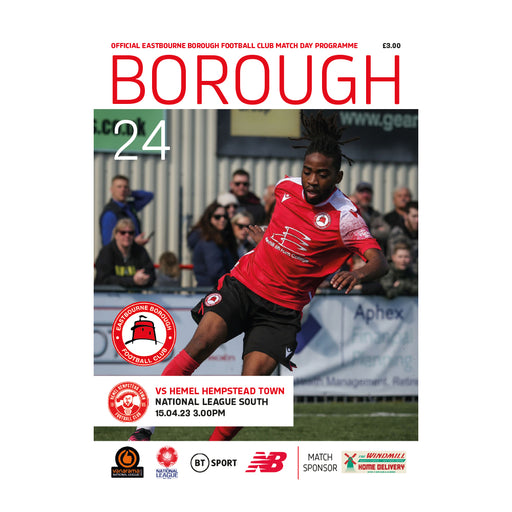 2022/23 #24 Eastbourne Borough v Hemel Hempstead Town National League South 15.04.23 Printed Programme