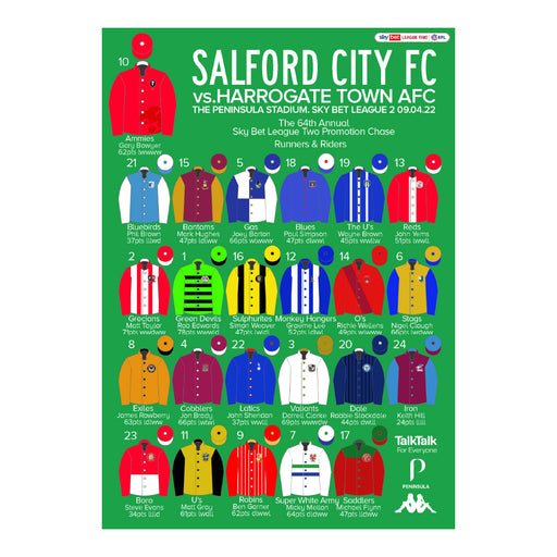 2021/22 #24 Salford City v Harrogate Town SkyBet League 2 09.04.22 Programme