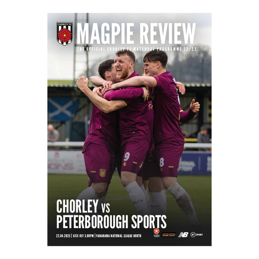 2022/23 #25 Chorley v Peterborough Sports National League North 22.04.23 Printed Programme