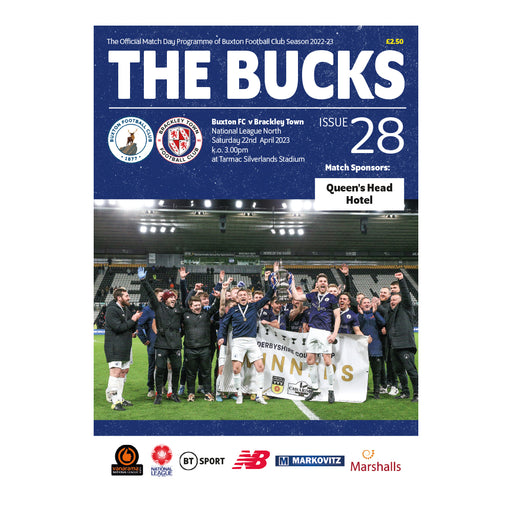 2022/23 #28 Buxton v Brackley Town National League North 22.04.23 Programme