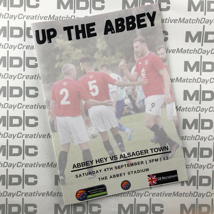 2021/22 #05 Abbey Hey v Alsager Town 04.09.21 NWCFL Programme