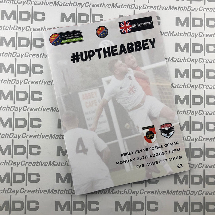 2021/22 #04 Abbey Hey v FC Isle of Man 30.08.21 NWCFL Programme