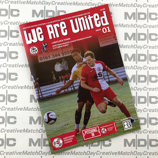 2021/22 #01 Ashton United v Matlock Town NPL 14.08.21 Programme