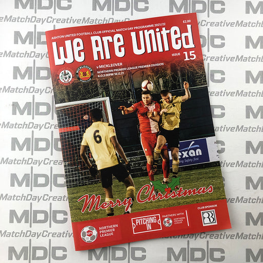 2021/22 #15 Ashton United v Mickleover NPL 18.12.21 Programme