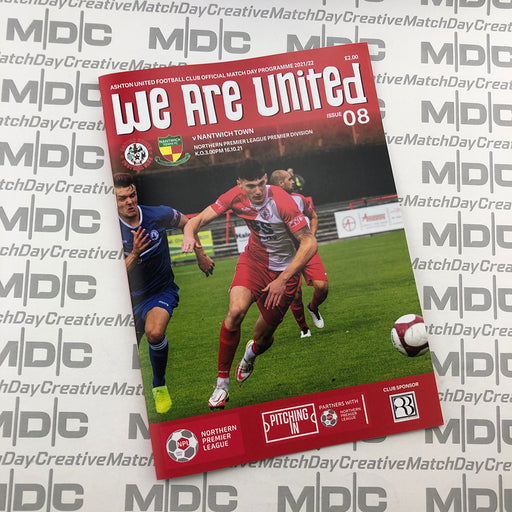 2021/22 #08 Ashton United v Nantwich Town NPL 16.10.21 Programme